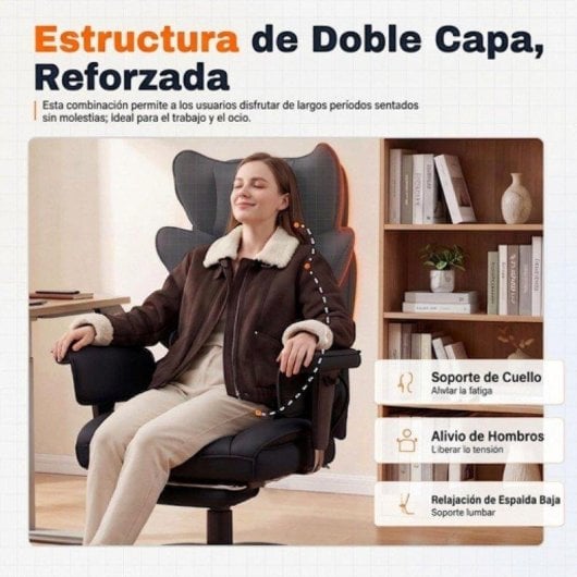Silla Gaming Dowinx QL-66B1 Reclinable 90°-135° Soporte Lumbar Tejido Transpirable