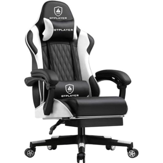 Sedia GTPLAYER Gaming Ergonomica con Supporto Lombare Reposapiedi