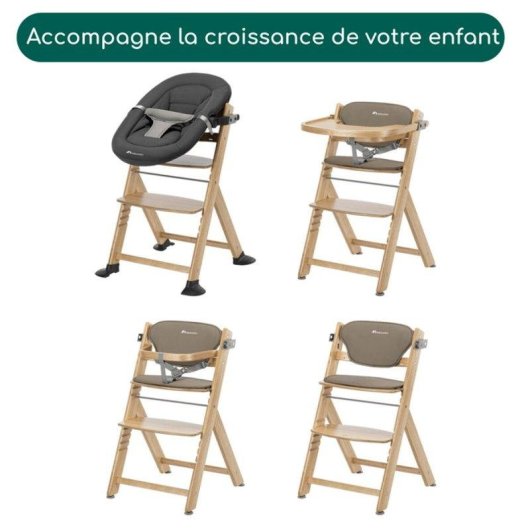 Silla alta evolutiva Bébé Confort Timba2 Madera Beis Ajustable