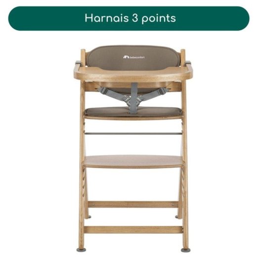 Silla alta evolutiva Bébé Confort Timba2 Madera Beis Ajustable