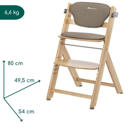 Silla alta evolutiva Bébé Confort Timba2 Madera Beis Ajustable