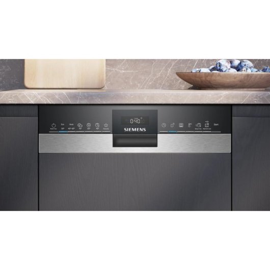 Lavavajillas Siemens iQ300 SR53HS77KE 10 servicios D semi integrado estrecho
