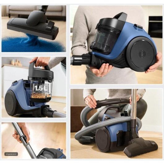 Aspirateur sans Sac Bosch Série 2 BGC05LBU2 700 W 1,5 L EPA Noir Bleu