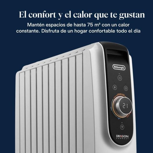 Radiador Elétrico DeLonghi Dragon Connect 2500W 10 Elementos Wifi