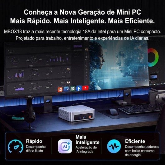 Mini PC Ninkear MBOX 18 Intel Core 3 304/12GB/512GB SSD/Intel Graphics/Windows 11