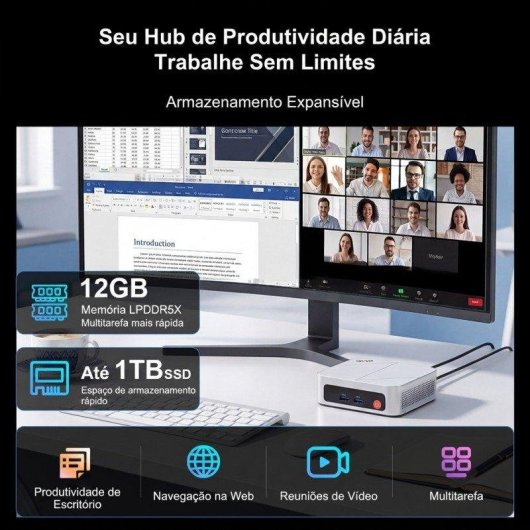 Mini PC Ninkear MBOX 18 Intel Core 3 304/12GB/512GB SSD/Intel Graphics/Windows 11