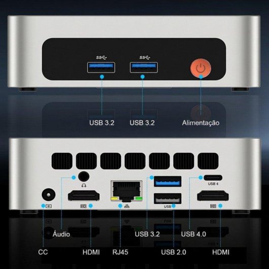 Mini PC Ninkear MBOX 18 Intel Core 3 304/12GB/512GB SSD/Intel Graphics/Windows 11