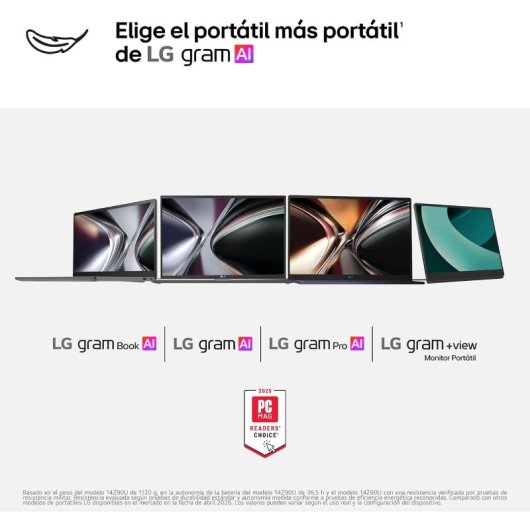 Portátil LG gram 14ZB90S 14" Intel Core Ultra 5 115U 16GB 512GB SSD Arc FreeDOS