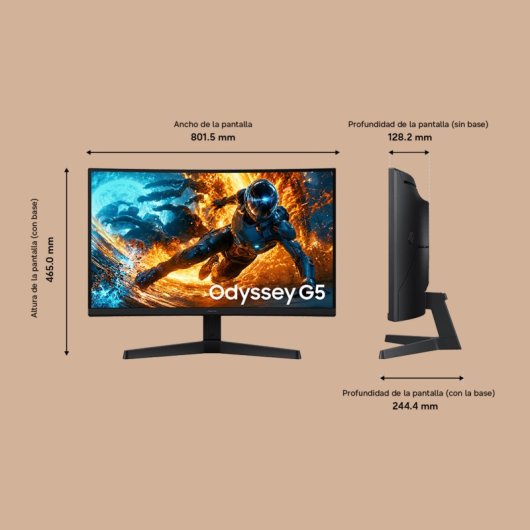 Écran PC Samsung Odyssey G5 34" QHD 180Hz VA Courbe 1ms