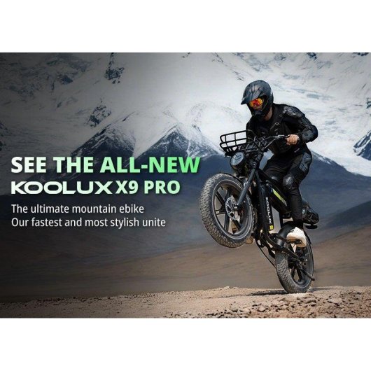 Bicicleta Eléctrica Koolux X9PRO 750W 48V 15,6×2 Ah 20" 45 km/h