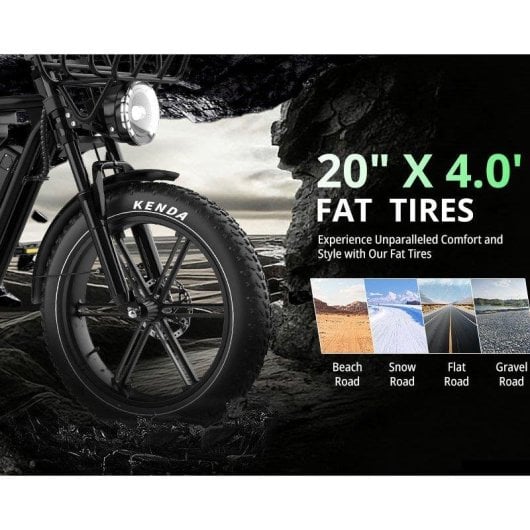 Bicicleta Eléctrica Koolux X9PRO 750W 48V 15,6×2 Ah 20" 45 km/h