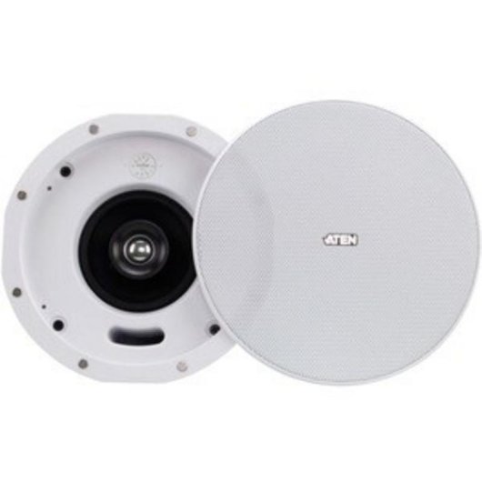 Colunas ATEN coaxiais de teto 2 vias com fios 30W RMS brancas