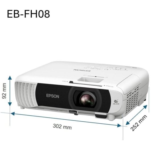 Projecteur Epson EB-FH08 Full HD 3600 Lumen 337" Lampe 3LCD