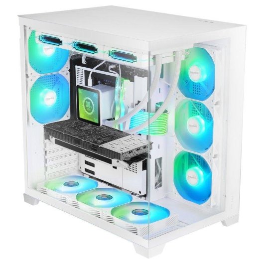 Caixa ATX Mars Gaming MCVPRO vidro sem moldura ARGB 5 ventoinhas