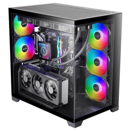 Caja PC Mars Gaming MCVPRO ATX con Diseño Panorámico y 5 Ventiladores ARGB