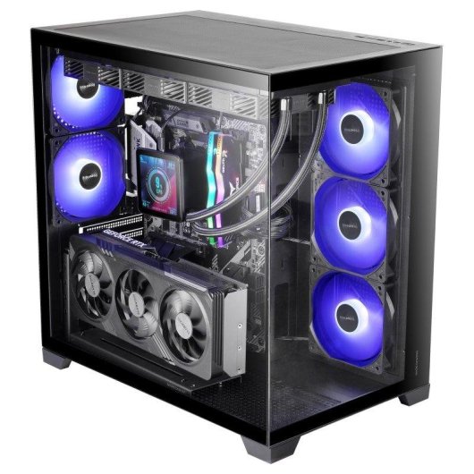 Caja PC Mars Gaming MCVPRO ATX con Diseño Panorámico y 5 Ventiladores ARGB