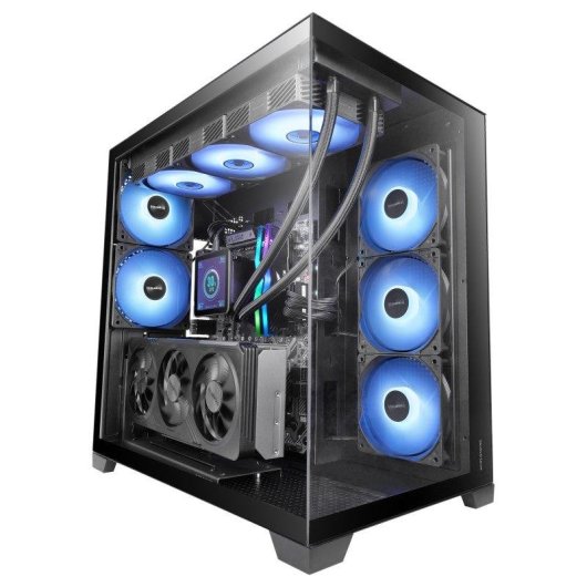 Caja PC Mars Gaming MCVPRO ATX con Diseño Panorámico y 5 Ventiladores ARGB