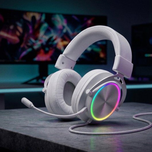 Casque gaming Mars Gaming MH-FORGE filaire Jack 3,5 mm RGB blanc