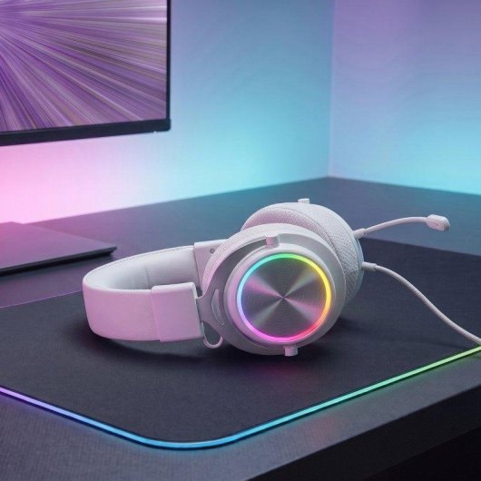 Casque gaming Mars Gaming MH-FORGE filaire Jack 3,5 mm RGB blanc