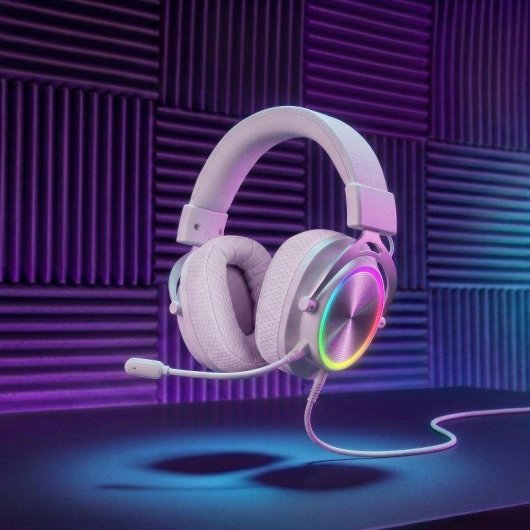 Casque gaming Mars Gaming MH-FORGE filaire Jack 3,5 mm RGB blanc