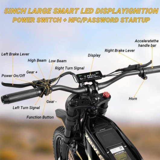 Moto eléctrica todoterreno DYU ZONVEER ZX3 2800W 48V 25Ah