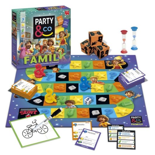 Juego de Mesa Diset Party & Co Family 8+ para 3-15 Jugadores