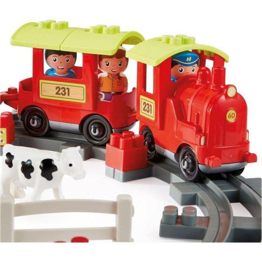 Ecoiffier Abrick Tren de Campaña 2982 Juego de Construcción Infantil
