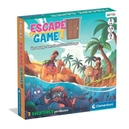 Juego de Mesa Clementoni Escape Game Un Viaje en la Naturaleza Salvaje 8+