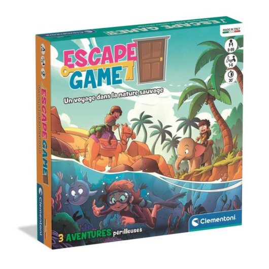 Juego de Mesa Clementoni Escape Game Un Viaje en la Naturaleza Salvaje 8+