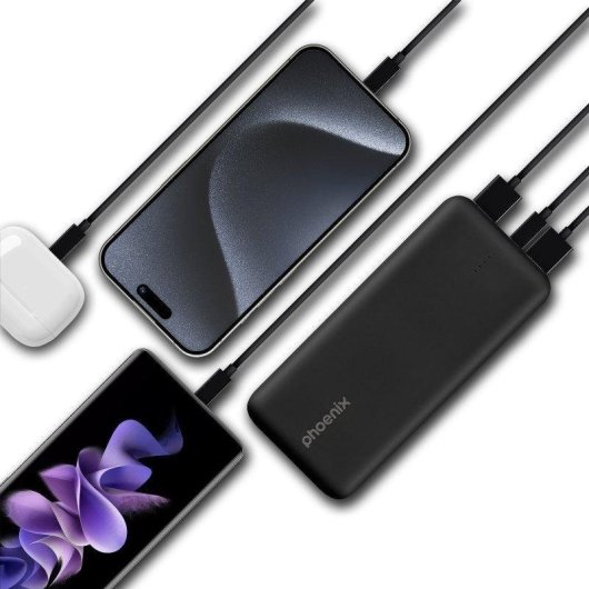 Power Bank Phoenix 20000 mAh 25 W Preto