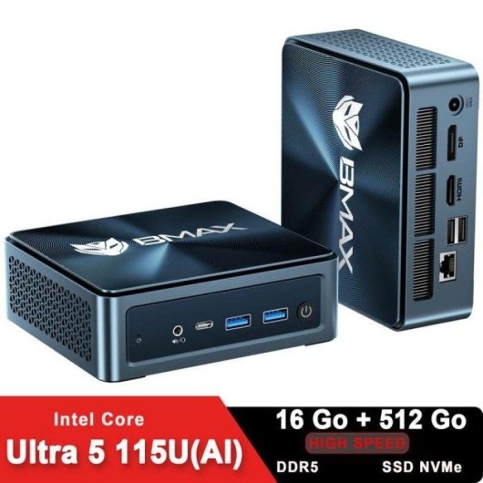 Mini PC BMAX B11 Pro Intel Core Ultra 5 115U 16GB 512GB SSD Intel UHD Windows 11