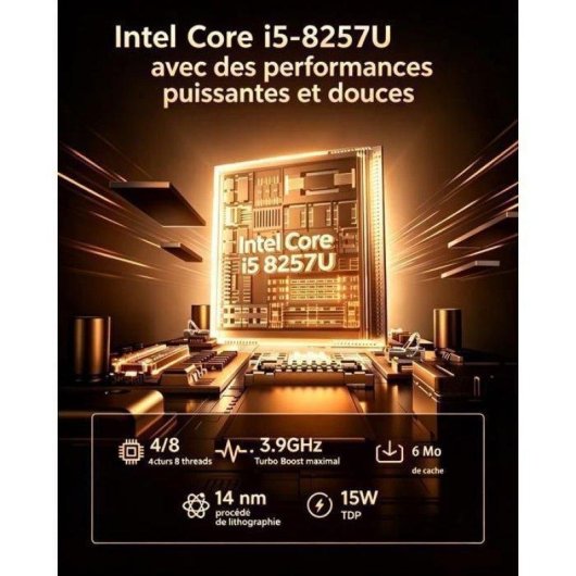 Mini PC BMAX B6 Turbo Intel Core i5 8257U 16GB 512GB SSD Iris Plus 645 Windows 11