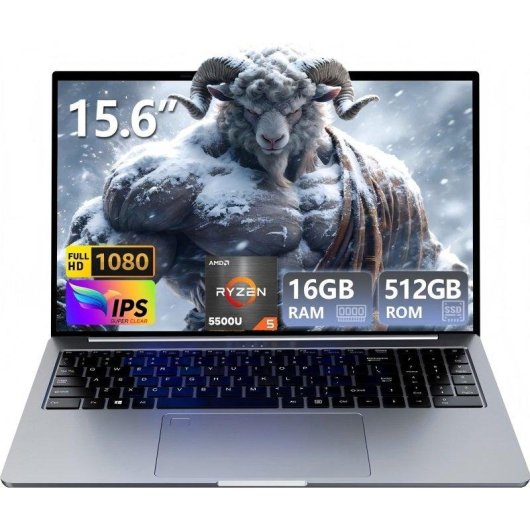 Ninkear A15 Pro Laptop 15,6" AMD Ryzen 5 5500U 16GB Radeon Graphics 512GB SSD Windows 11 IPS-Display