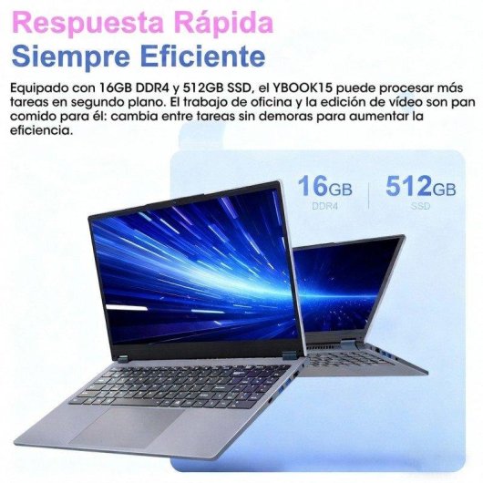 Portátil Ninkear YBOOK15 15,6" AMD Ryzen 3 3200U 16GB 512GB SSD Vega 3 Windows 11 Pro