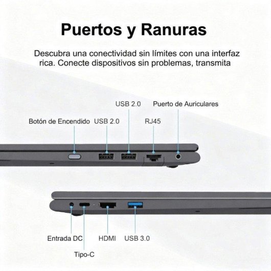 Portátil Ninkear YBOOK15 15,6" AMD Ryzen 3 3200U 16GB 512GB SSD Vega 3 Windows 11 Pro