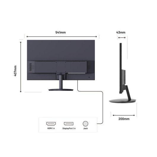 Monitor JAPANNEXT 23,8" WQHD IPS blanco