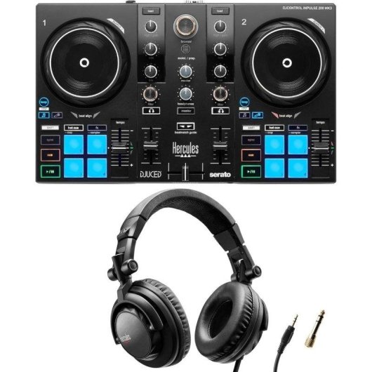 Kit de Inicio DJ Hercules DJControl Inpulse 200 MK3 + Auriculares HDP DJ45