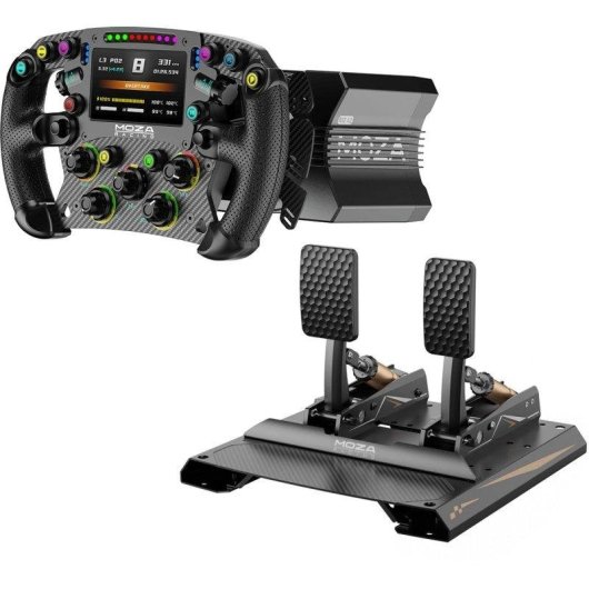 Kit Expert F1 Moza Racing Base R12 V2 Volant FSR2 Pedales CRP2