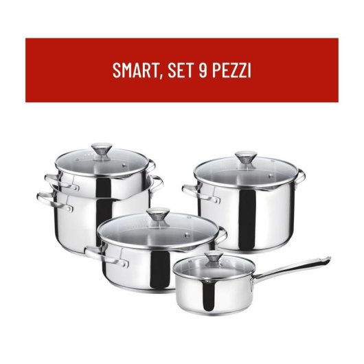 Batería de cocina Lagostina 7116001319 Acero inoxidable 9 piezas