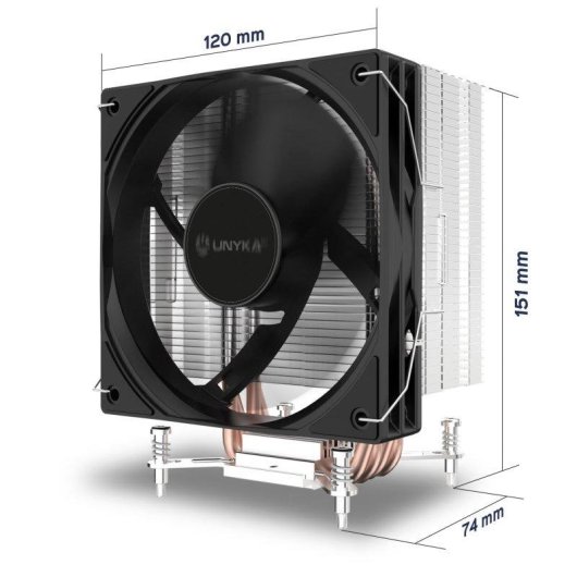 Refrigeración aire UNYKAch Socket Intel y AMD 120 mm UNYCOOL H41 PWM