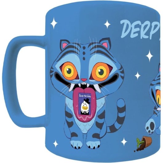 Taza Fluffy Derpy K-pop Demon Hunters Cerámica 440 Mls