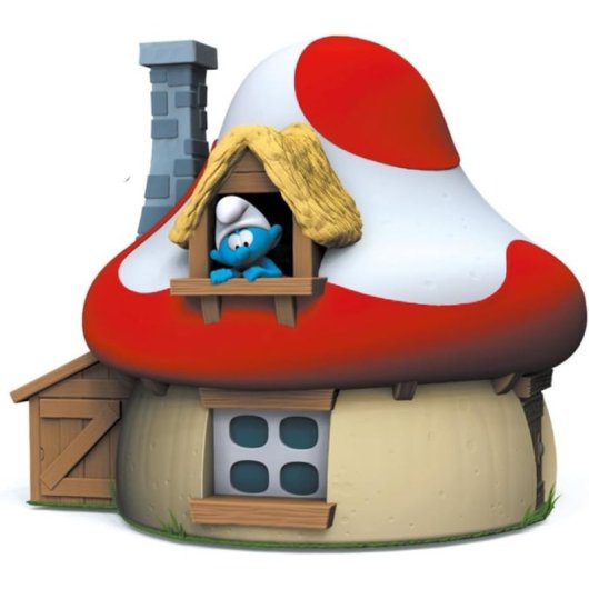 Tirelire Plastoy Maison Champignon Les Schtroumpfs 15 cm Licence Officielle