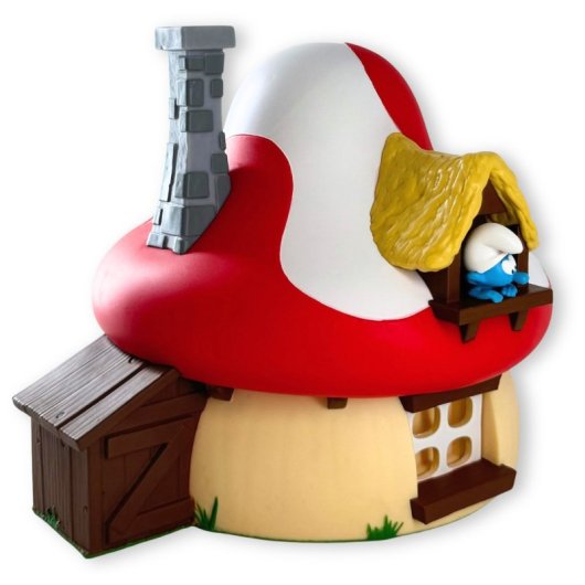 Tirelire Plastoy Maison Champignon Les Schtroumpfs 15 cm Licence Officielle