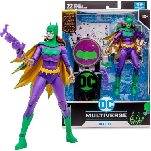 Figura Batgirl Jokerizada Dc Multiverse Gold Label Articulada 17 Cms