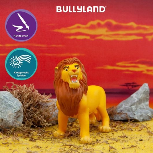Figurine Bullyland Simba Adulte Le Roi Lion Disney 7 cm Peinte Main PVC