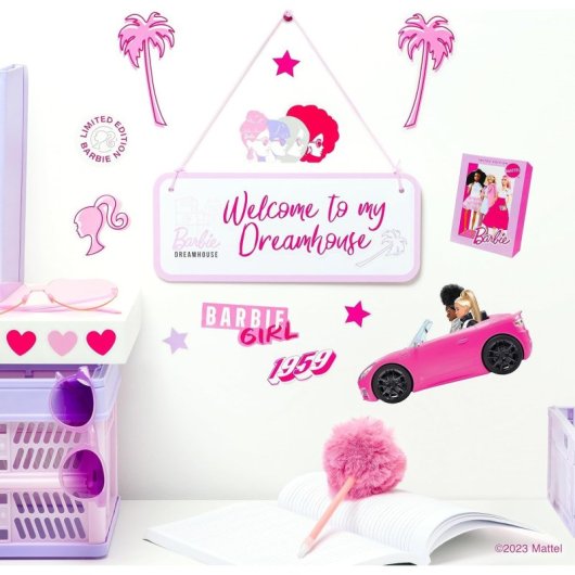 Letrero De Habitación Customizable Barbie 25 X 10 Cms