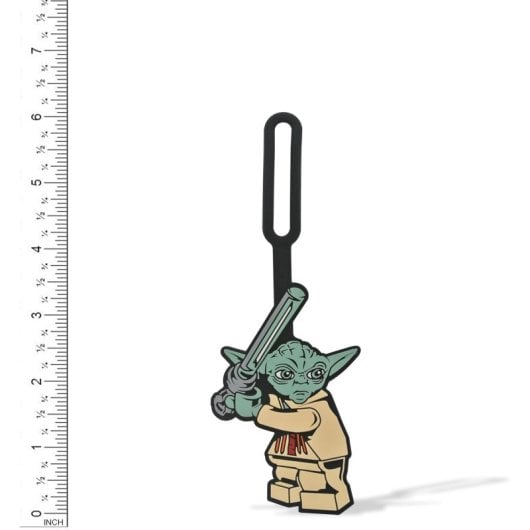 Etiqueta de Bagagem LEGO Star Wars Yoda 3D para Mochilas e Malas
