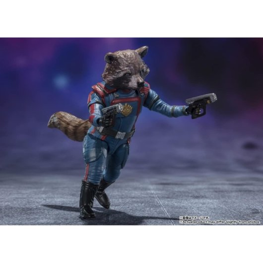 Set Figuras Star-lord Y Rocket Raccoon Guardianes De La Galaxia Vol. 3 Marvel Articuladas 15 Cms Y 6 Cms
