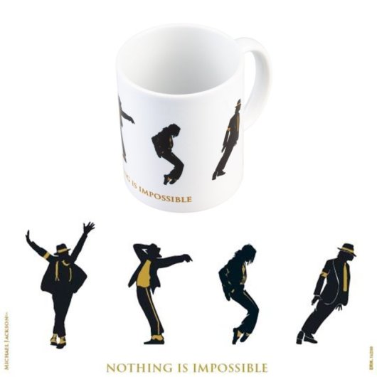 Taza Michael Jackson Nothing Is Impossible Cerámica 350 Mls