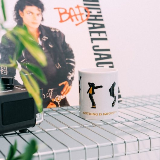 Taza Michael Jackson Nothing Is Impossible Cerámica 350 Mls